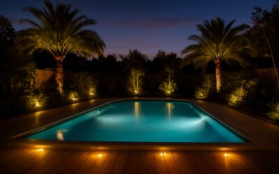 Enchant Your Evenings with outdoor lighting near pool for a stunning backyard oasis