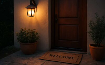 Upgrade curb appeal with an outdoor light near door.