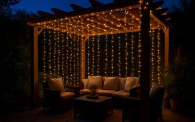 Transform your patio with outdoor light curtain for magical evening vibes